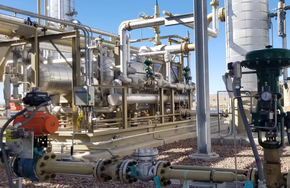 The discharge from a gas sweetening process requires further treatment to recover elemental sulphur from the gas processing plant. 